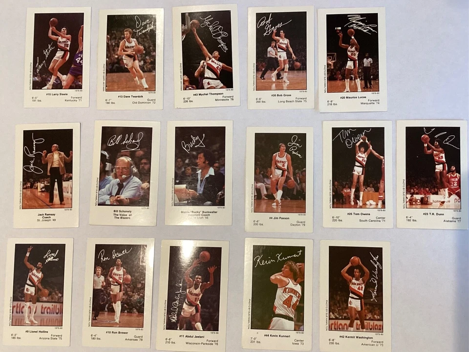 Juego de tarjetas de policía Blazers 1978-79 - 32 tarjetas en total (algunos duplicados) Foto 2 de 4