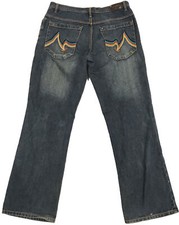 90s VTG Paco Jeans Denim  Co Baggy Hip Hop Men  s 34x32 Actual Embroidered