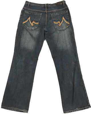 90s VTG Paco Jeans Denim & Co Baggy Hip Hop Men s 34x32 (Actual) Embroidered
