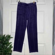 Zenergy by Chico's Purple Velour Pull On Track Lounge Pants Size 0  US Small 4
