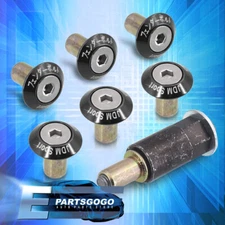 M6 6PCS JDM Aluminum License Fender Bumper Engine Dress Up Bolt Washer Kit Black