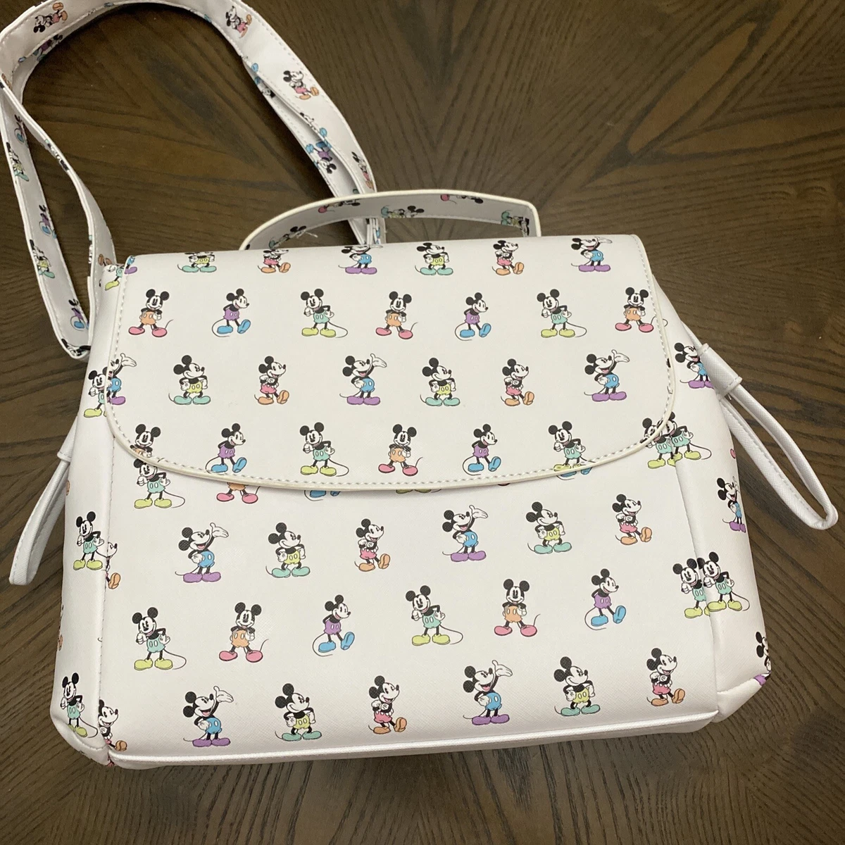 Loungefly Disney Mickey Mouse Pastel Rainbow Poses Purse Crossbody