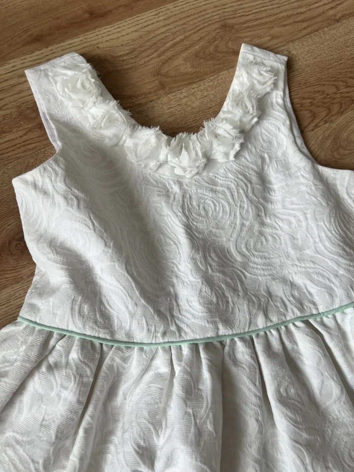 Vestido Polly Flinders Heirlooms Blanco Floral Jacquard Sin Mangas Niñas Talla 6x Foto 2 de 4