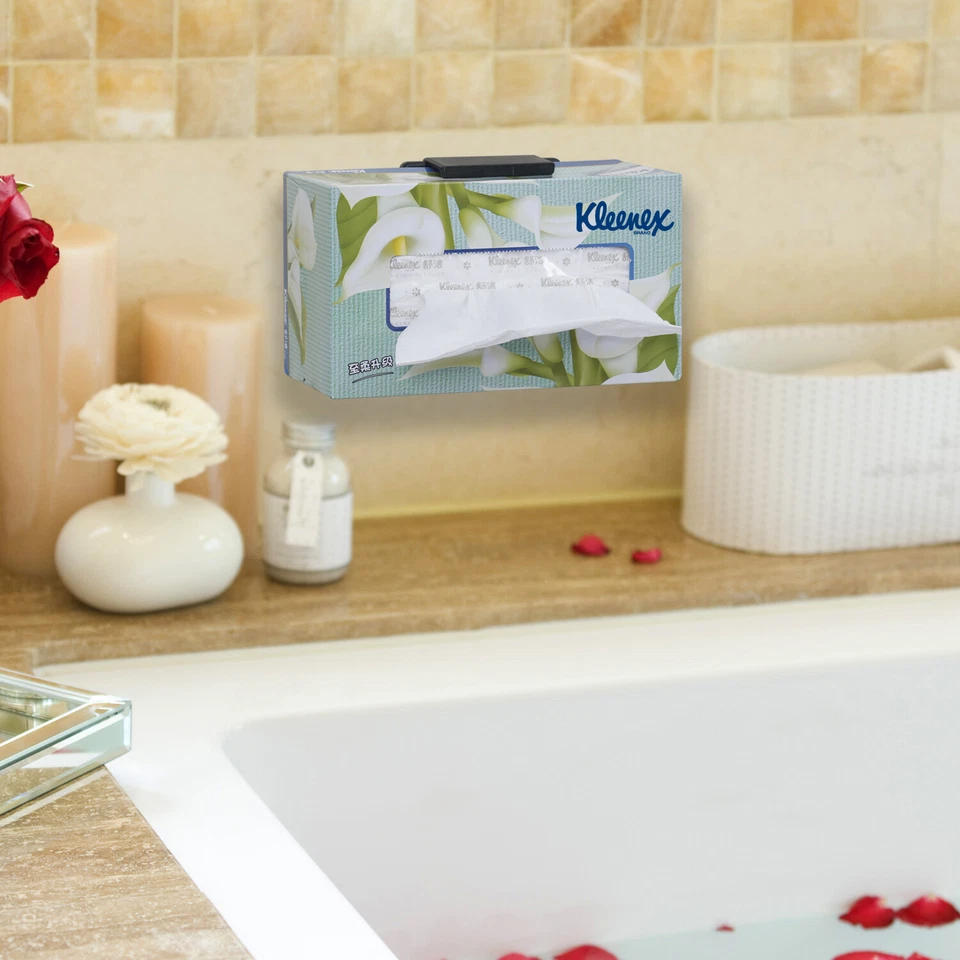 Kitchen Storage Tissue Wall Mount Holder for Kleenex Facial Tissues Paper Box - Image 4 of 4