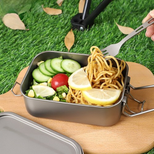 Pure Titanium Bento Dinner Box Leak-Proof Lunch Box Containers for Camping Home - Afbeelding 12 van 17