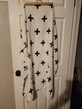 Cloud Island Baby Blanket White Black Grey Xs Plus Sign Muslin Swaddle 50  x 46  