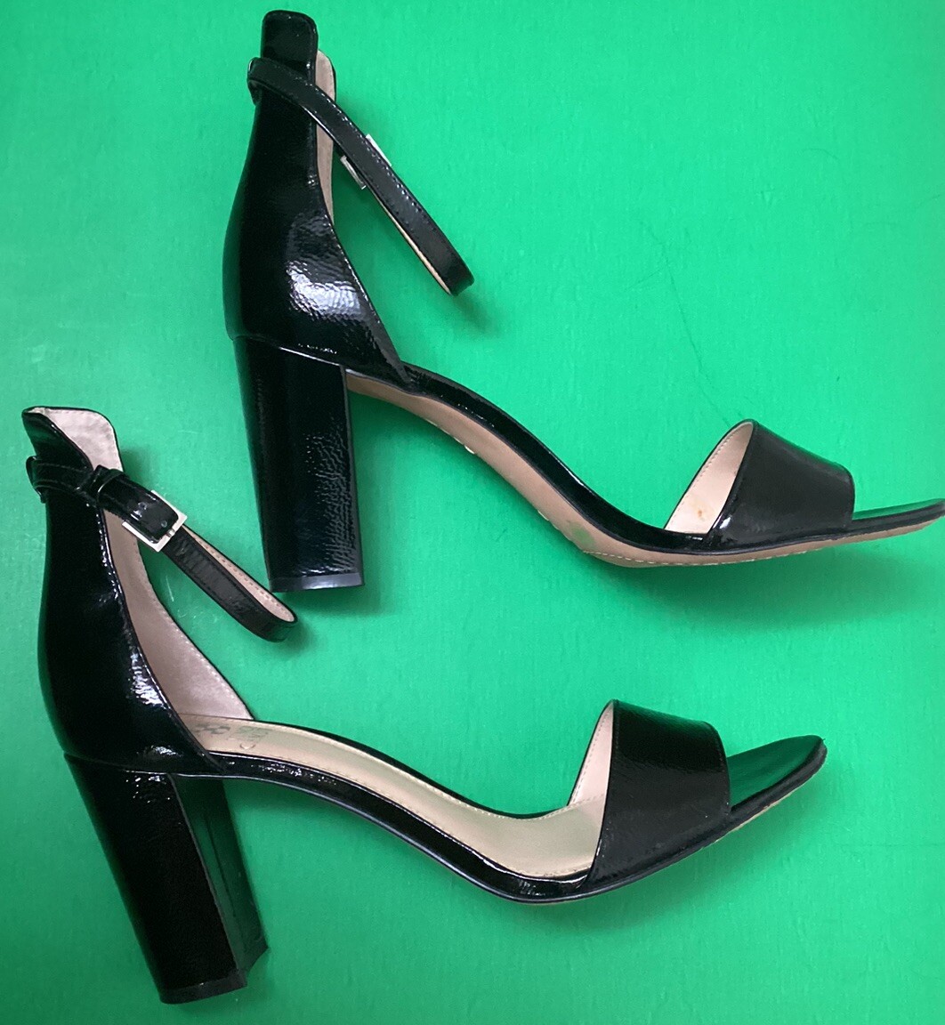 VINCE CAMUTO Corlina Sz 10 M Patent Leather Block Heel Ankle  Vince Camuto platform heels size 10M VC Corllina main image 0
