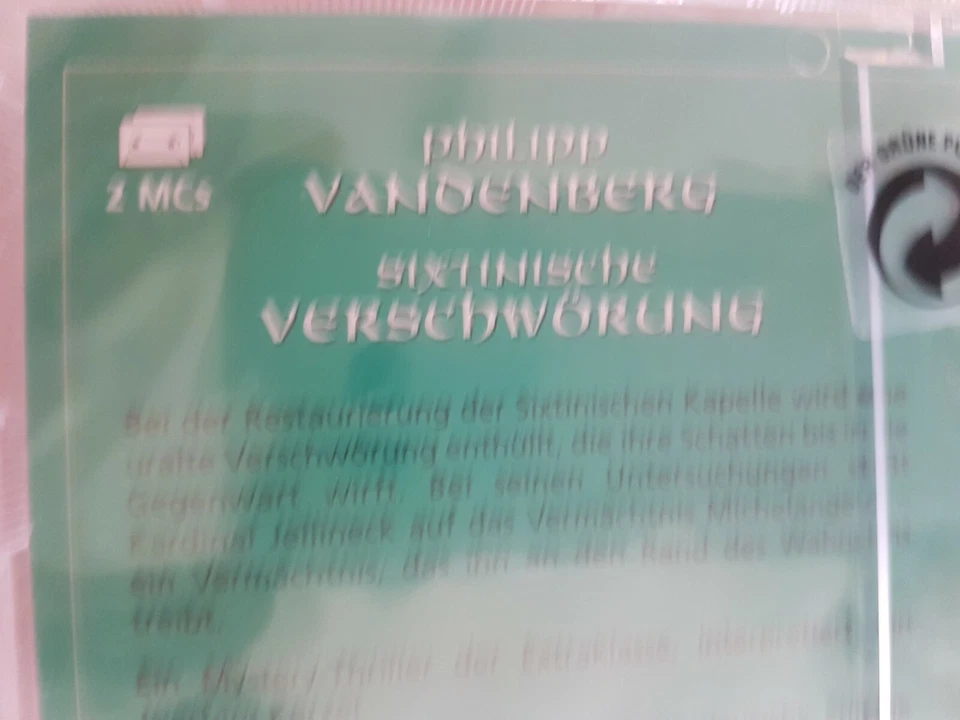 Sixtinische Verschwörung Kassetten 2 MC Philipp Vandenberg Hörbuch/ OVP & NEU !! - Bild 4 von 4