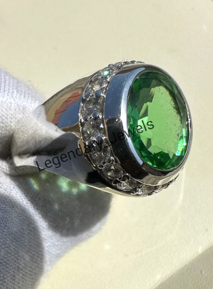 Anillo de plata de ley 925 maciza con anillo enchapado en plata 925 para hombre. Foto 2 de 4