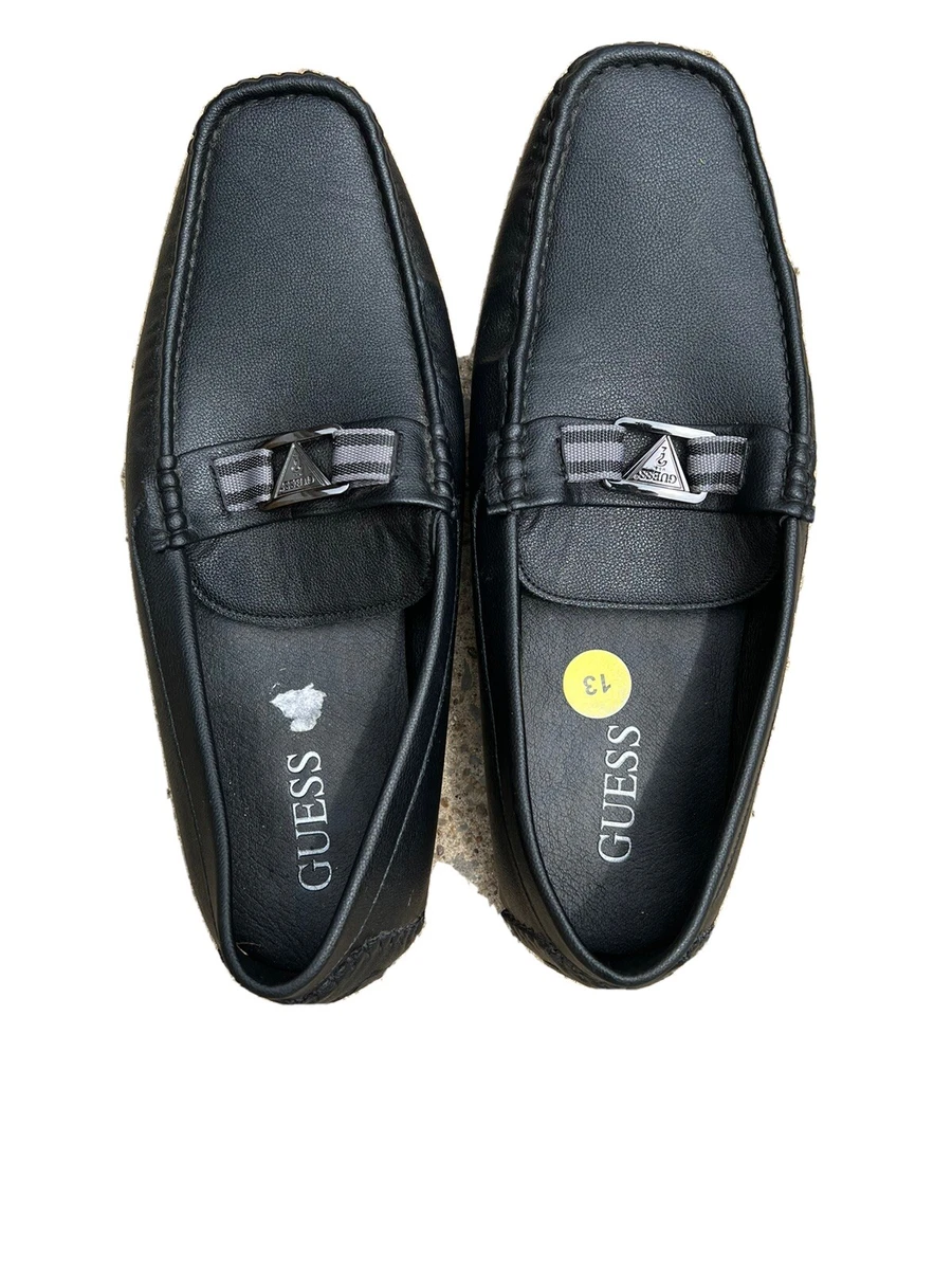 Guess Loafers Driving Adlers Shoes Mens 10 Black Flat Casual
