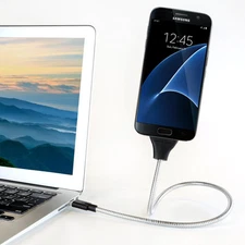 Flexible-Stand-Up-Metal-Cable-Charger-Mount-For Android Micro Devices-US-seller