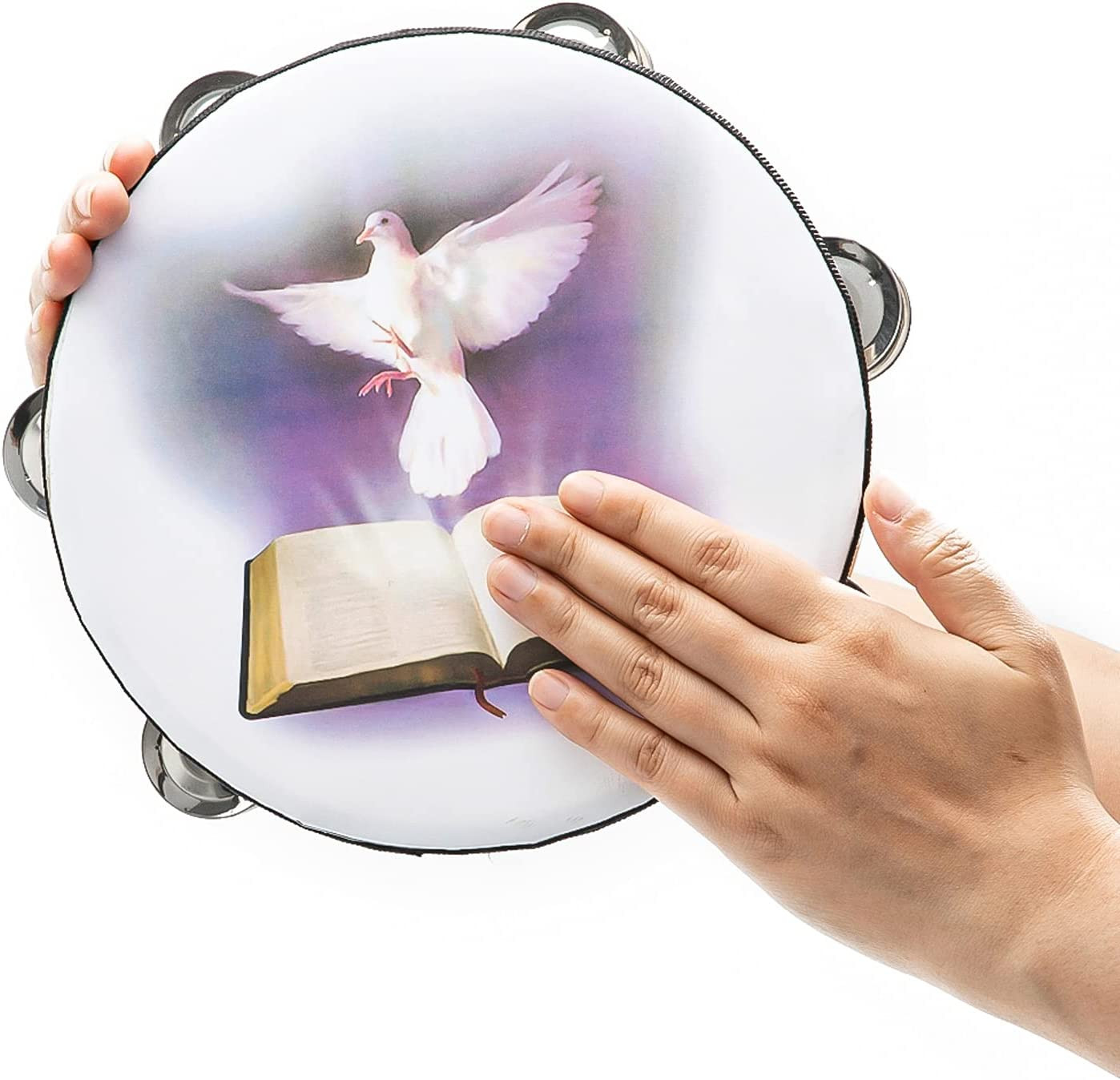 Panderos De Danza Cristianos Panderetas Cristiana Instrumento Musicales Adul 8"