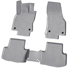 3D Gummi Fussmatten passend für SEAT Ateca | KH7 | BJ ab 2016> | grau mit Rand