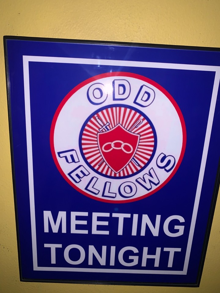 Odd Fellows Club Meeting Tonight Man Cave Bar Advertising Sign eBay
