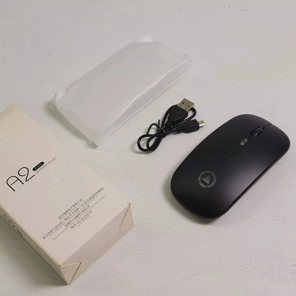 Black Optical Gaming Wireless Mouse 2.4Ghz Slim Rechargeable NEW - Image 2 of 4