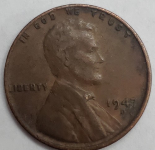 1947 D Wheat Cent With Retained Lamination Planchet Error - Picture 4 of 4