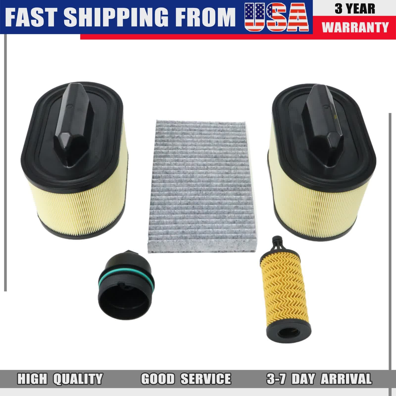 For Maserati Levante GT Modena Base S GTS Trofeo 3.0L 3.8L Engine Air Filter Kit