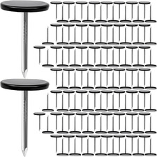 120Pcs Flat Head Thumb Tacks for Wall, Black Heavy Duty Upholstery Push Pins, 0.