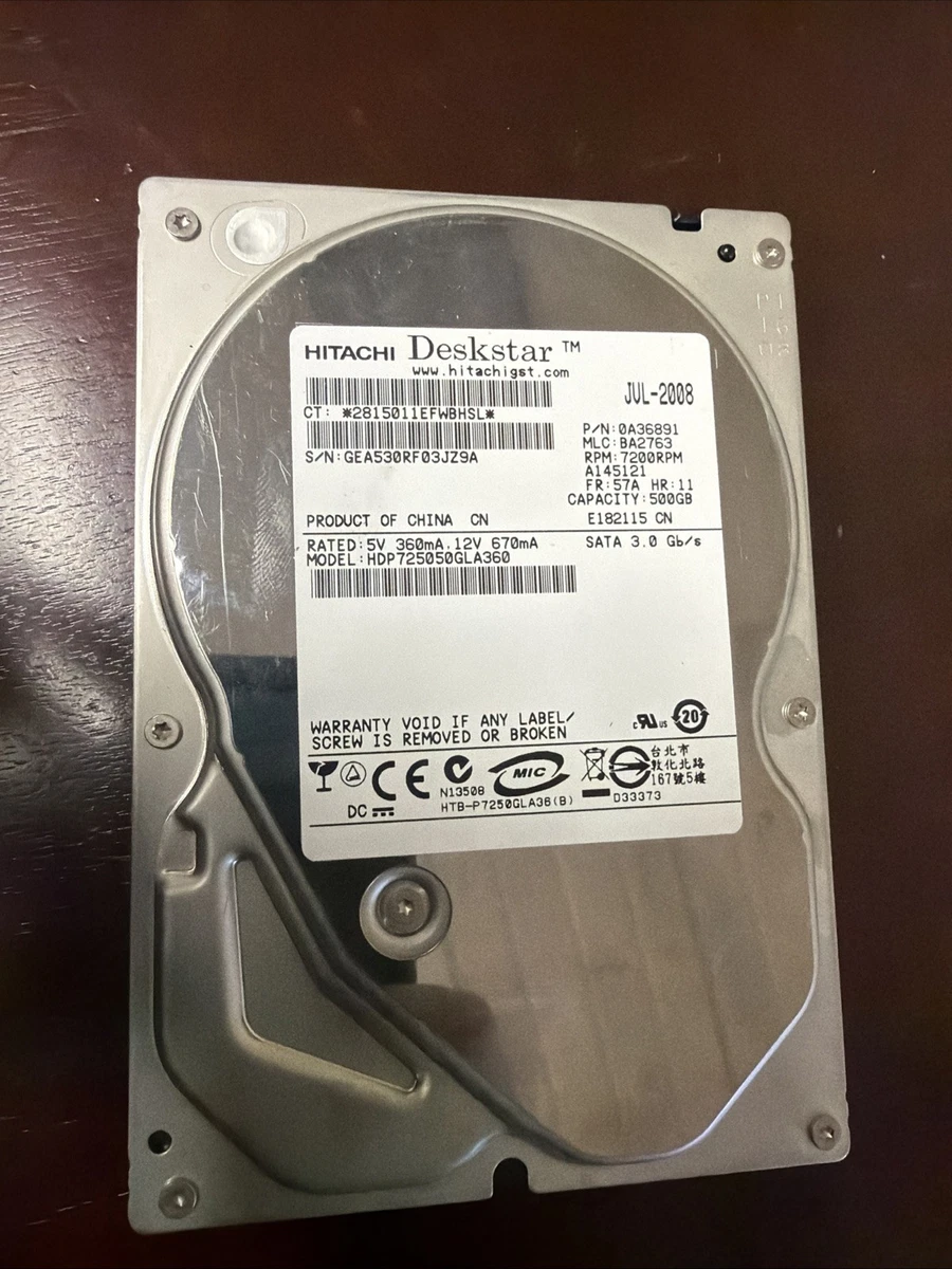 Hitachi 500GB Computer Internal Hard Disk Drives for Sale - eBay