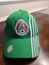 Mexico de Futbol Hat Rhinox Group Green With White Stripes Adjustable 