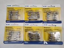LOT OF 6 Bussmann Assorted Agc Fuses 10 Fuses PER PKG 60 Total Fuses Low AMP