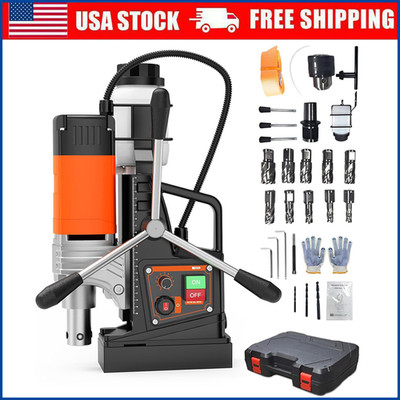 Mag Drill Press, 1750W 2'' Boring Diameter, 2922Lbf Power Portable Magnetic Drill