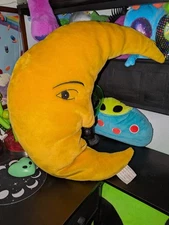 90s celestial whimsigoth Crescent Moon Wall Decor Plush Pillow