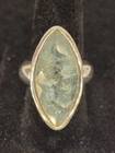 Vintage Sterling Silver/ Aquamarine Ring. Sz 7