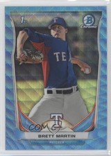 2014 Bowman Draft Chrome Blue Wave Refractor Brett Martin #CDP116 j2c