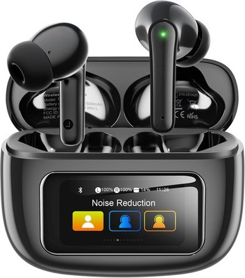 Bluetooth Kopfhörer In Ear Touchscreen Display 5 EQ Modi ANC ENC Mikrofon 48 Std