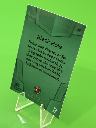 2025 Cardsmiths Space Galactic Gemstone Refractor Emerald #5 Black Hole 28/99 NM - Picture 10 of 15