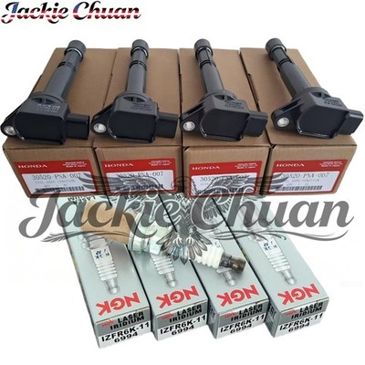 OEM 4X Ignition Coils & 4X Spark Plugs For CR-V Accord Element 2.4L UF311