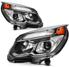 Fits Chevy Equinox 2016-2017 Projector Headlights Assembly Pair Chrome Housing