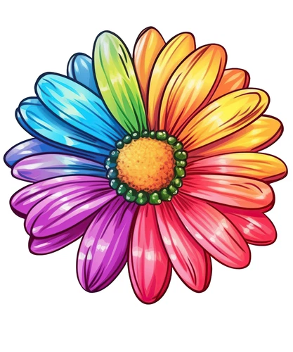 LGBTQ Rainbow Heart Love Sunflower Pride Self Adhesive Vinyl Sticker