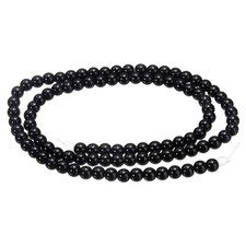 98pcs Solid Black Cat's Eye Stone Beads 4mm Round Crystal Loose Bead