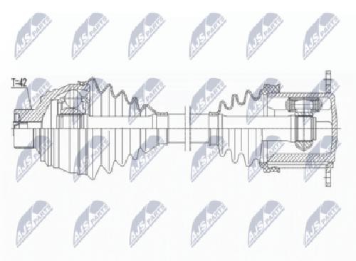 Original NTY Drive Shaft NPW-AU-027 For Audi