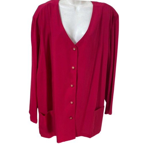 Maggie Barnes Pink Fuchsia Pant Suit 2 Piece Set Women Plus 4X NWT - Picture 2 of 14