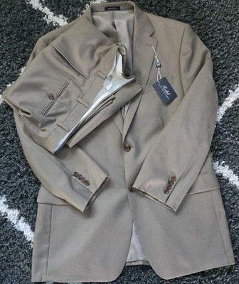 NWT Ralph Lauren Suit  Khaki , Wool fabric, Jacket 43L, Pants 35L