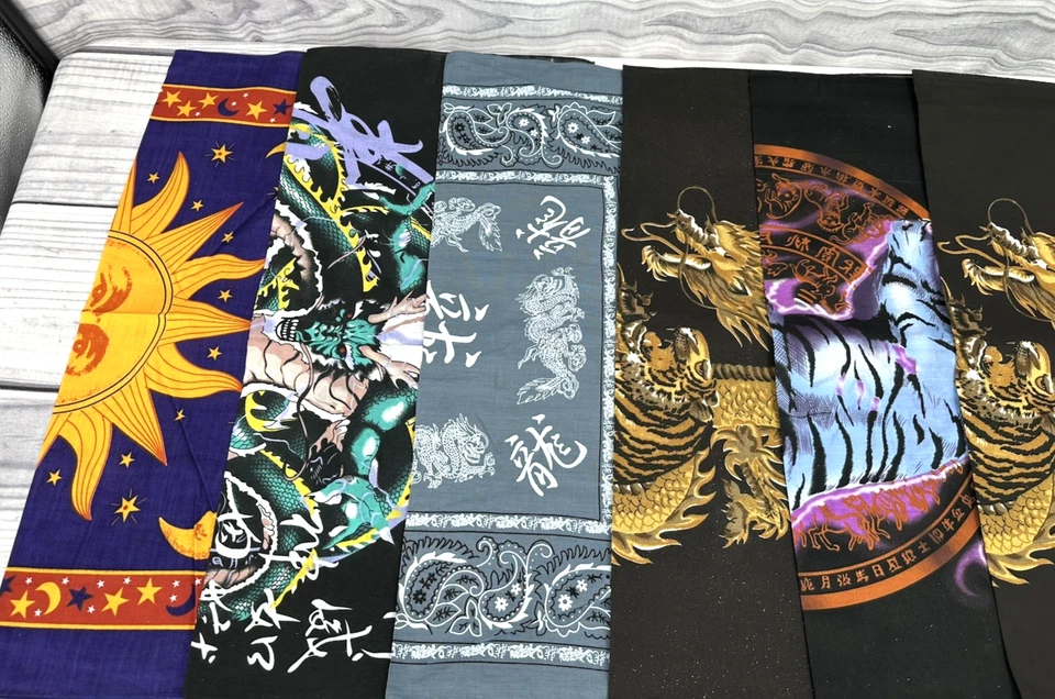 LOTE DE 6 PAÑUELOS/PAÑUELOS VINTAGE 100% ALGODÓN-MULTICOLOR-TOTALMENTE NUEVOS *20 Foto 2 de 4