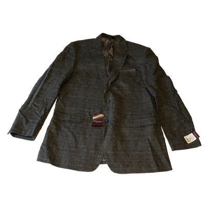 Brook Taverner Wool Jacket Mens Size 46L Multicolor Gray Cromarty 2 Button Front