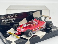 Modellautos 1:43 Minichamps Ferrari 312 T4 G. Villeneuve #12 mit Vitrine