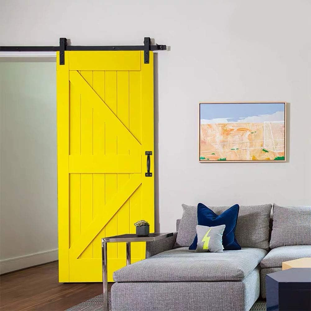 2PCS 6-1/2 Inch Pulls Black Door Pull Handle Metal Kitchen Cabinets Furniture Wa