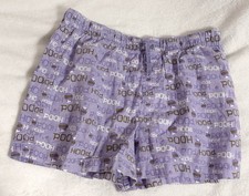 Disney Store, Vintage Women Winnie the Pooh Purple and White PJ Shorts, Medium