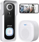 Wireless Video Doorbell No Subscription 2K 3MP HD PIR Human Detection 2-Way Talk