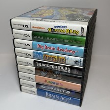 Lot of 9 Nintendo DS Video Game EMPTY Cases With Some Manuals Only No Games Used