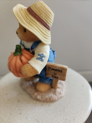 Cherished Teddies Ed 1999 Exclusive Figurine Pumpkin Carving Set w/ Certificate