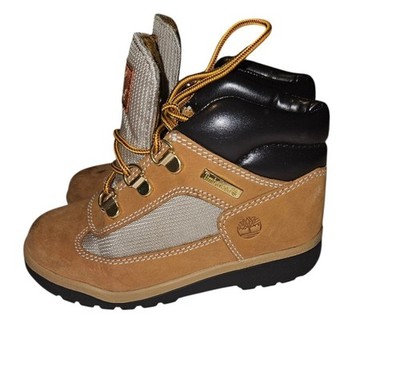 Toddler Boys Timberland Boots US 12 Tan Black Hiking Field Boots
