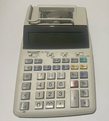 Sharp EL1750V Printing Calculator No AC Cord