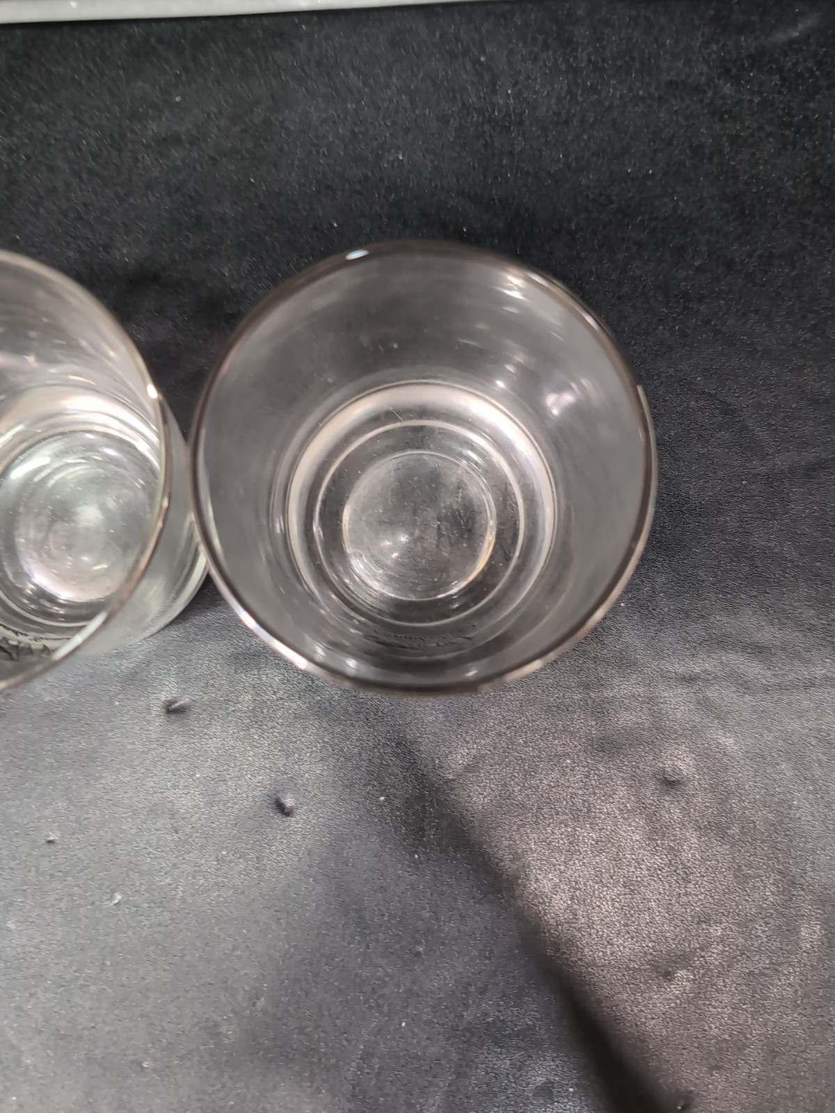 Canada Goose Whiskey Glass Set, Silver Trim Low Ball Glasses, Vtg Federal Glass thumbnail 6