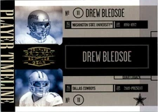 2006 Donruss Gridiron Gear Player Timeline Gold #6 Drew Bledsoe /500 - FB